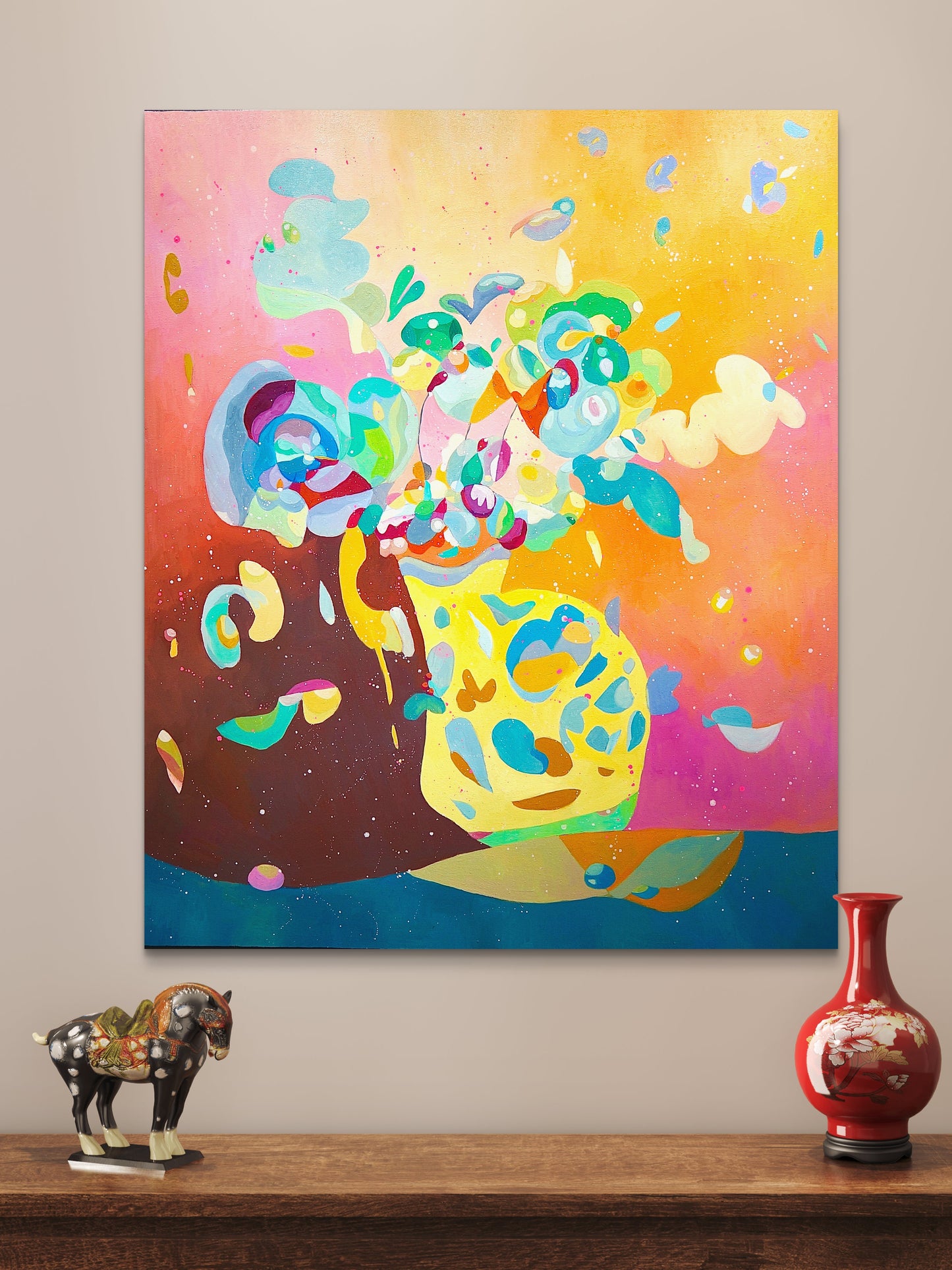 The Pregnant Vase - Original Painting by Faye Chan