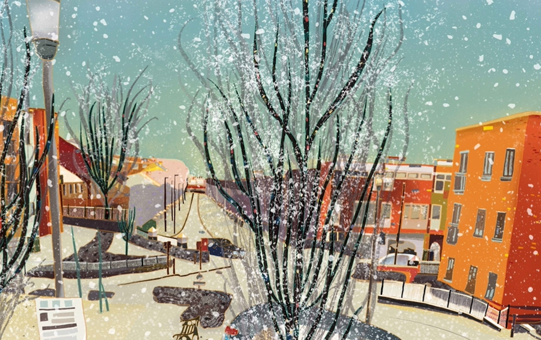 Winter in London Illustration Print